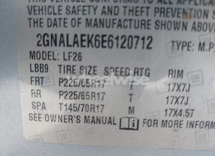 Photo 9 of 2014 Chevrolet Equinox LS (VIN 2GNALAEK6E6120712)