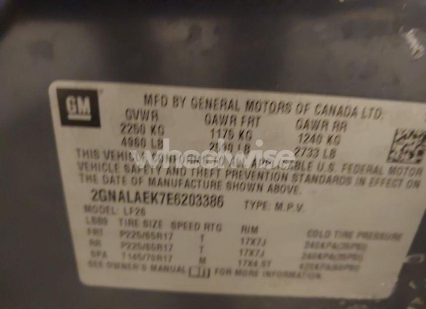 Photo 9 of 2014 Chevrolet Equinox LS (VIN 2GNALAEK7E6203386)