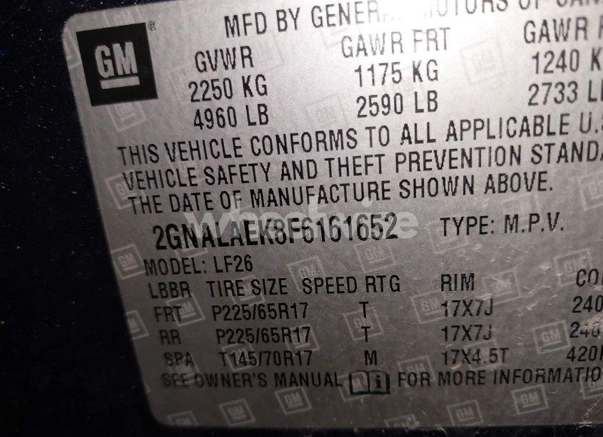 Photo 9 of 2015 Chevrolet Equinox LS (VIN 2GNALAEK8F6161652)