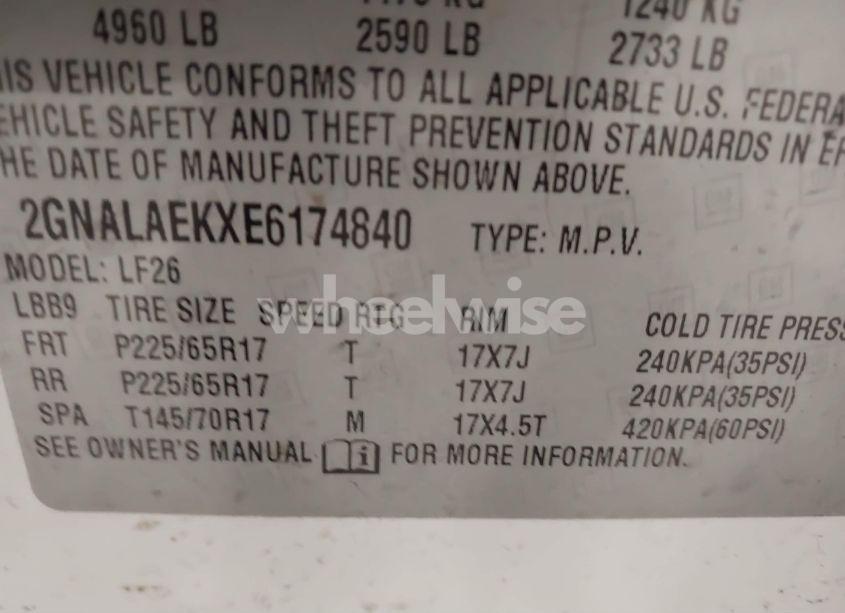 Photo 9 of 2014 Chevrolet Equinox LS (VIN 2GNALAEKXE6174840)