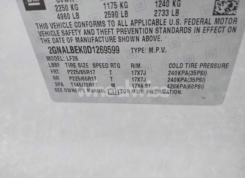 Photo 9 of 2013 Chevrolet Equinox LS (VIN 2GNALBEK0D1269599)