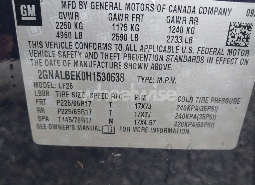 Photo 9 of 2017 Chevrolet Equinox LS (VIN 2GNALBEK0H1530638)