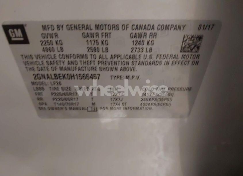 Photo 9 of 2017 Chevrolet Equinox LS (VIN 2GNALBEK0H1566457)