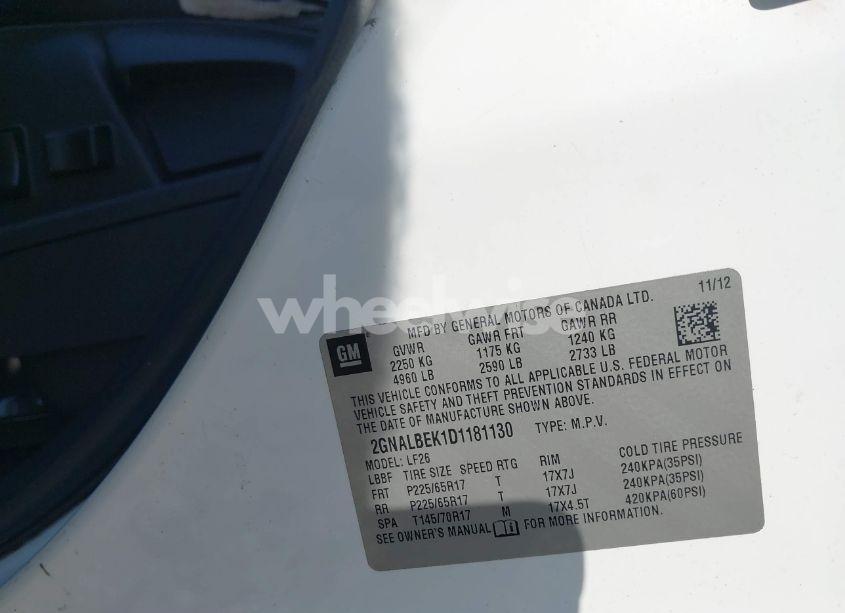 Photo 9 of 2013 Chevrolet Equinox LS (VIN 2GNALBEK1D1181130)