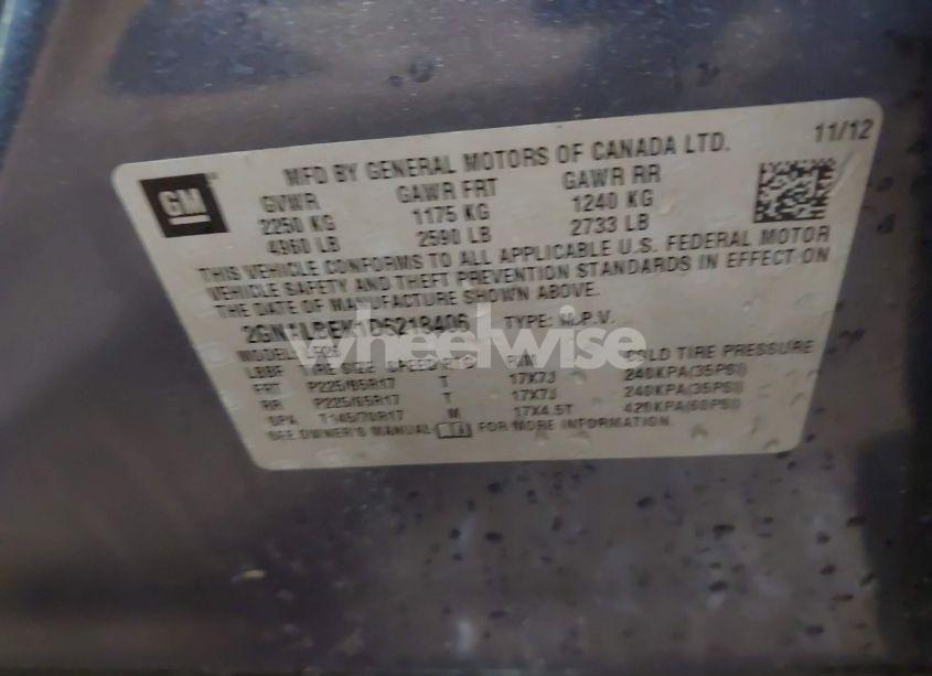 Photo 9 of 2013 Chevrolet Equinox LS (VIN 2GNALBEK1D6218406)