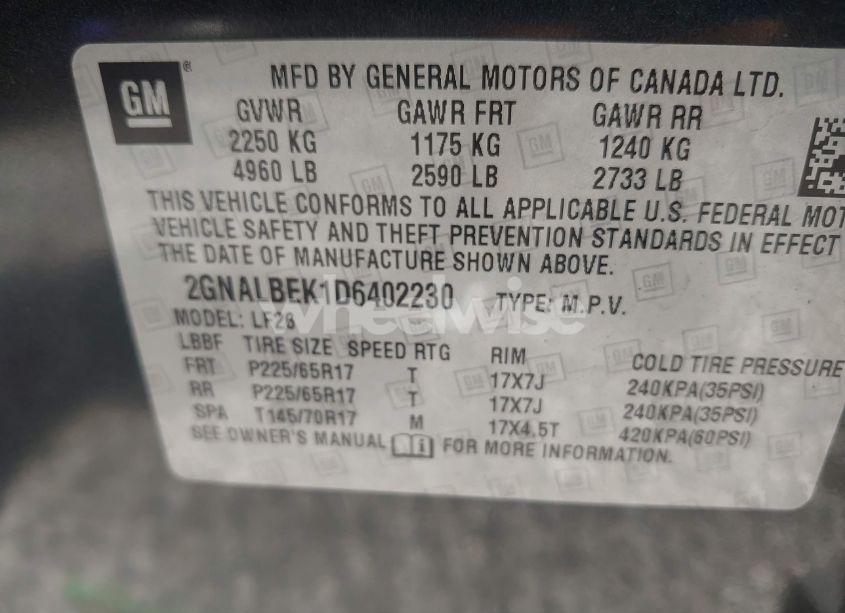 Photo 9 of 2013 Chevrolet Equinox LS (VIN 2GNALBEK1D6402230)