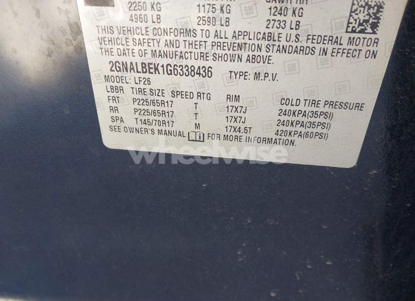 Photo 9 of 2016 Chevrolet Equinox LS (VIN 2GNALBEK1G6338436)