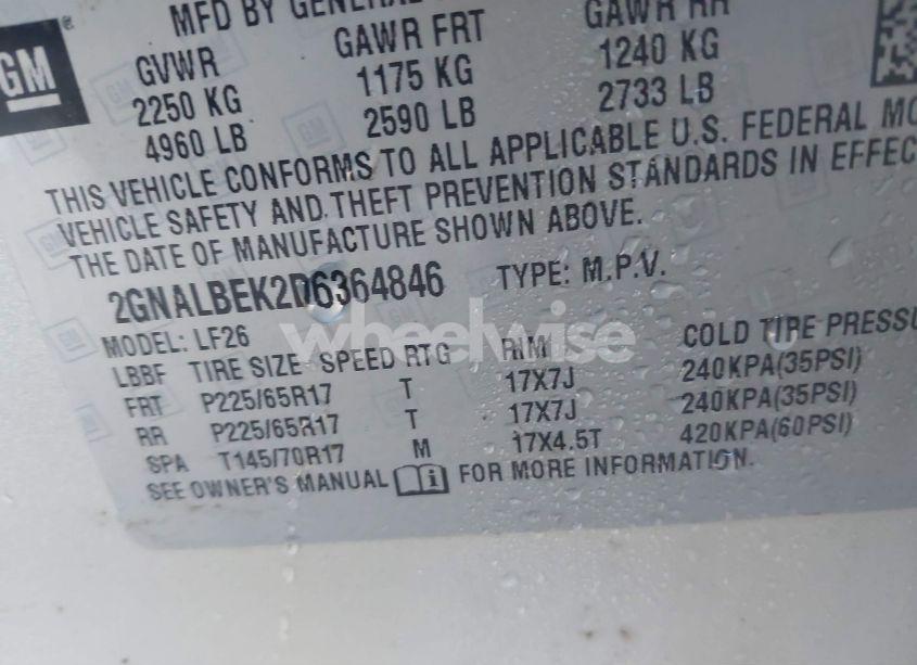 Photo 9 of 2013 Chevrolet Equinox LS (VIN 2GNALBEK2D6364846)