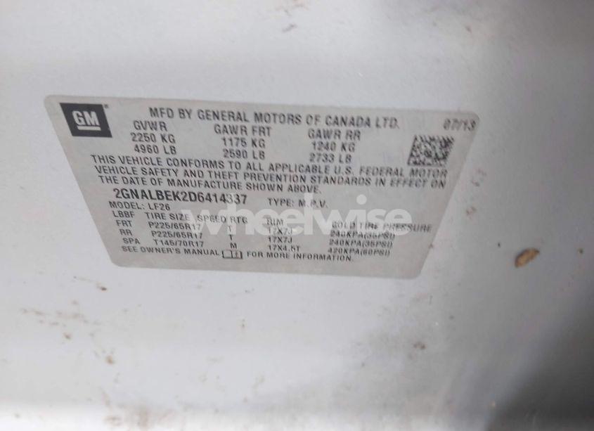 Photo 9 of 2013 Chevrolet Equinox LS (VIN 2GNALBEK2D6414337)