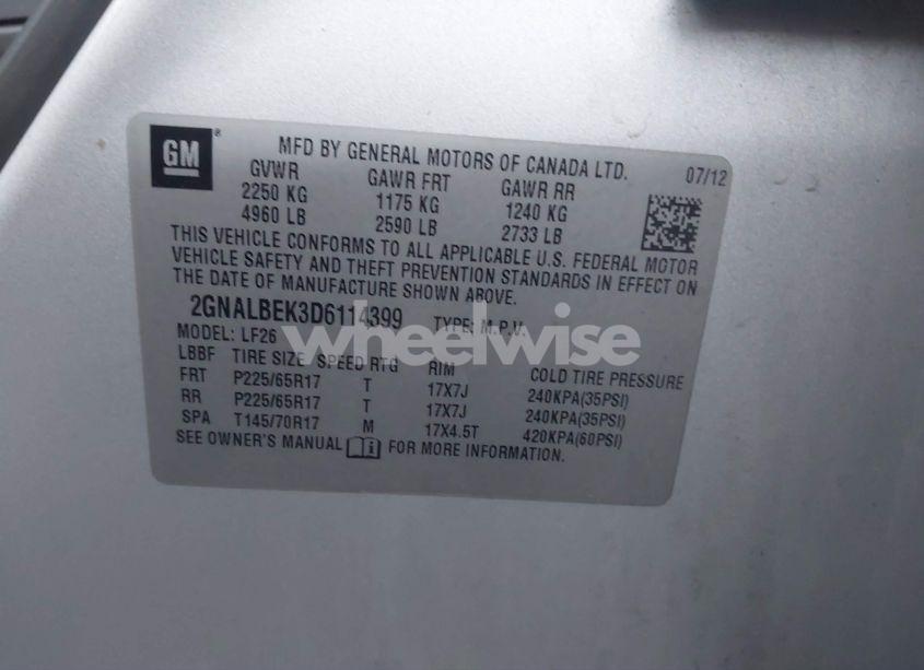 Photo 9 of 2013 Chevrolet Equinox LS (VIN 2GNALBEK3D6114399)