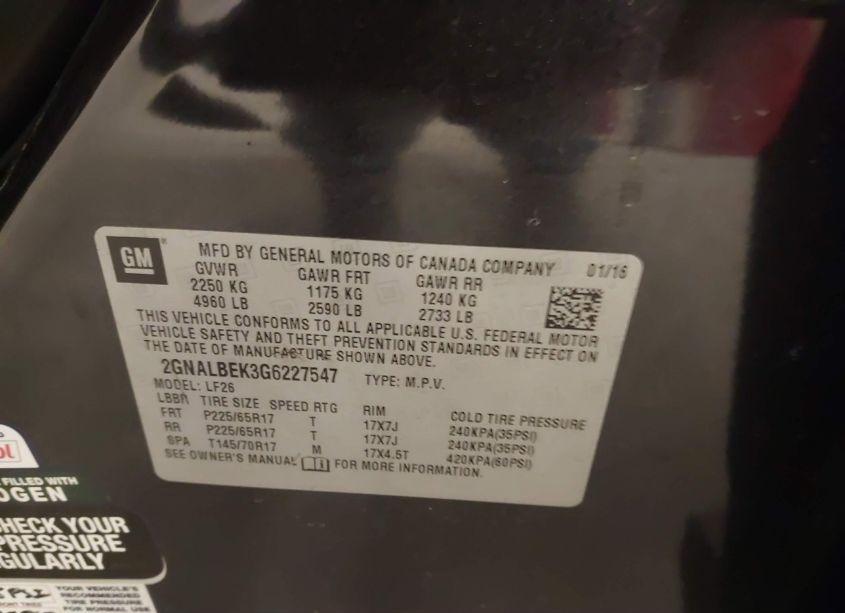 Photo 9 of 2016 Chevrolet Equinox LS (VIN 2GNALBEK3G6227547)