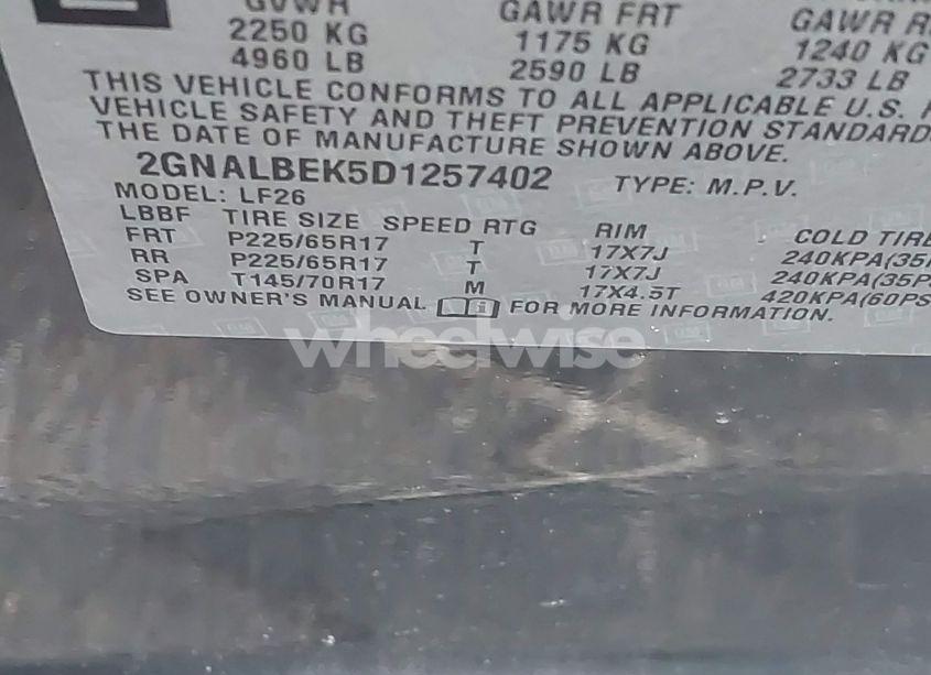 Photo 9 of 2013 Chevrolet Equinox LS (VIN 2GNALBEK5D1257402)