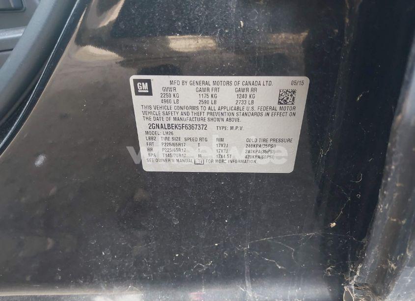 Photo 9 of 2015 Chevrolet Equinox 1LT (VIN 2GNALBEK5F6367372)