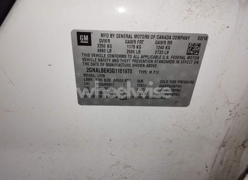 Photo 9 of 2016 Chevrolet Equinox LS (VIN 2GNALBEK5G1161970)