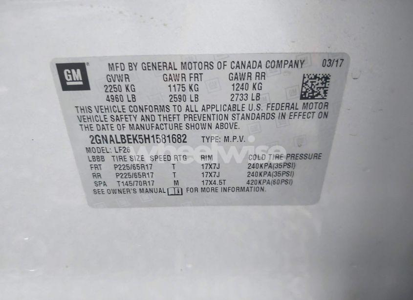 Photo 9 of 2017 Chevrolet Equinox LS (VIN 2GNALBEK5H1581682)