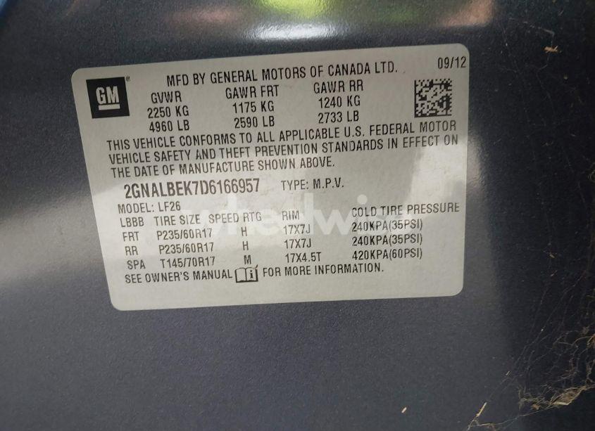 Photo 9 of 2013 Chevrolet Equinox LS (VIN 2GNALBEK7D6166957)