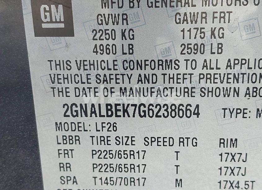 Photo 9 of 2016 Chevrolet Equinox LS (VIN 2GNALBEK7G6238664)