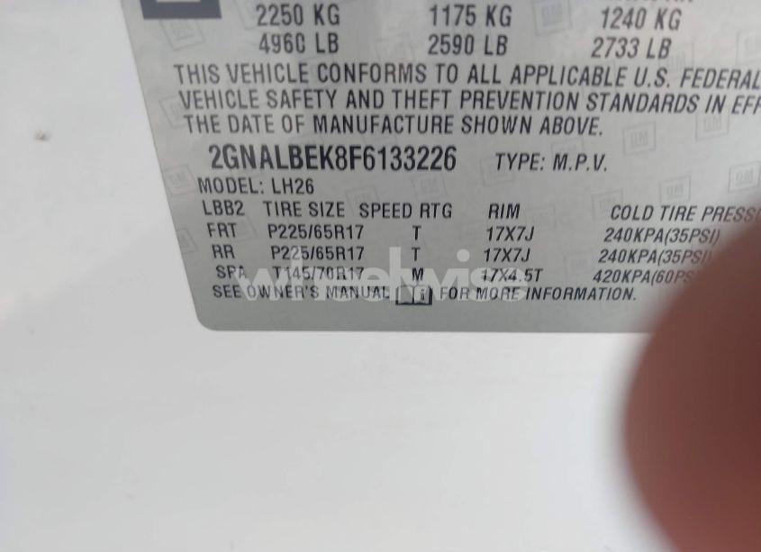 Photo 9 of 2015 Chevrolet Equinox 1LT (VIN 2GNALBEK8F6133226)