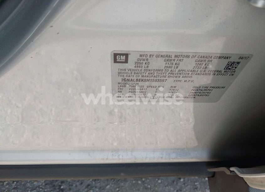 Photo 9 of 2017 Chevrolet Equinox LS (VIN 2GNALBEK8H1593597)