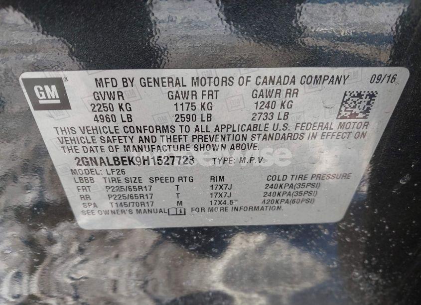 Photo 9 of 2017 Chevrolet Equinox LS (VIN 2GNALBEK9H1527723)