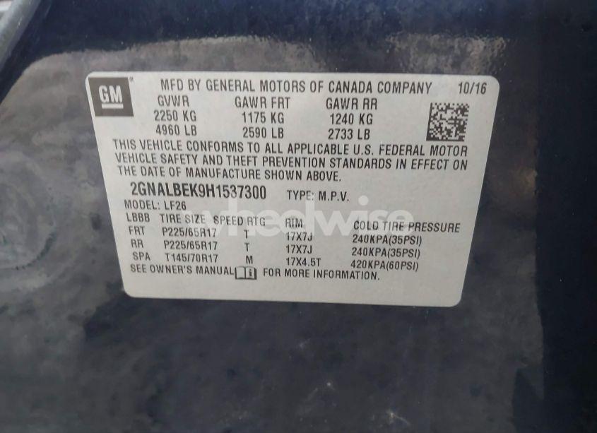 Photo 9 of 2017 Chevrolet Equinox LS (VIN 2GNALBEK9H1537300)