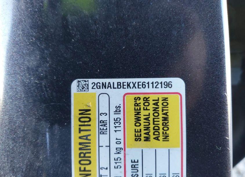 Photo 9 of 2014 Chevrolet Equinox 1LT (VIN 2GNALBEKXE6112196)