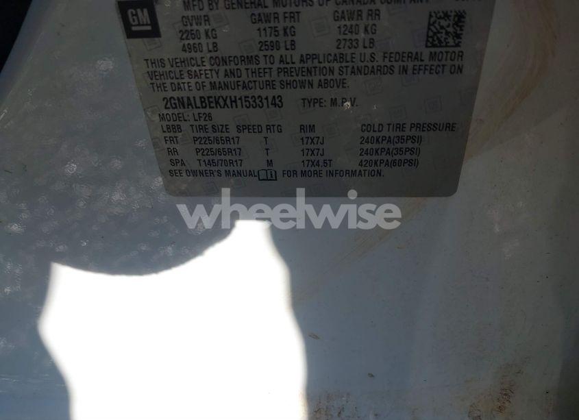 Photo 9 of 2017 Chevrolet Equinox LS (VIN 2GNALBEKXH1533143)