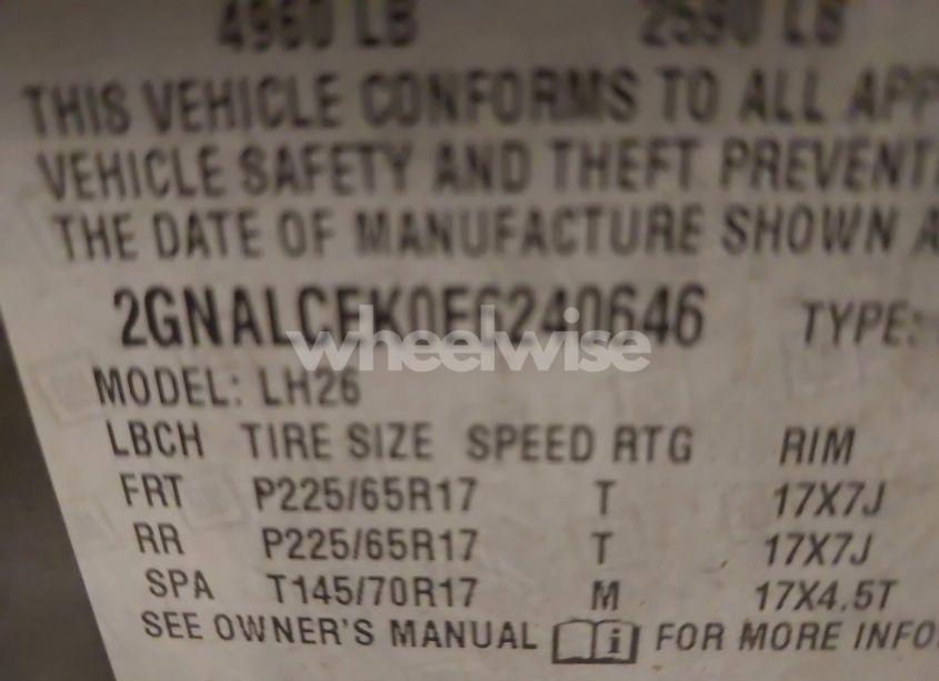 Photo 9 of 2014 Chevrolet Equinox 2LT (VIN 2GNALCEK0E6240646)