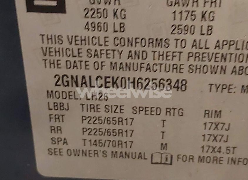 Photo 9 of 2017 Chevrolet Equinox LT (VIN 2GNALCEK0H6256348)