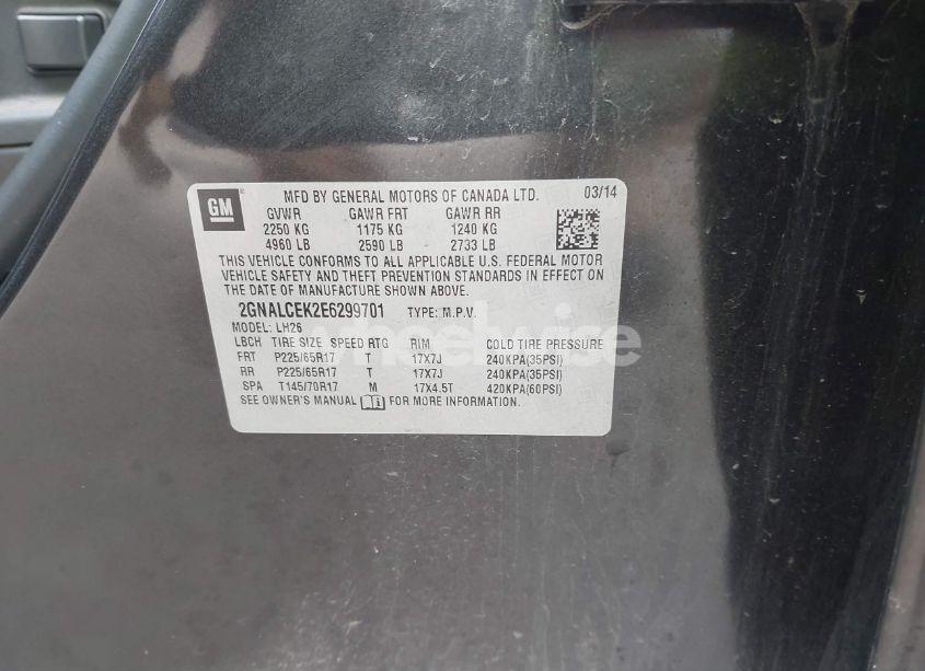 Photo 9 of 2014 Chevrolet Equinox 2LT (VIN 2GNALCEK2E6299701)