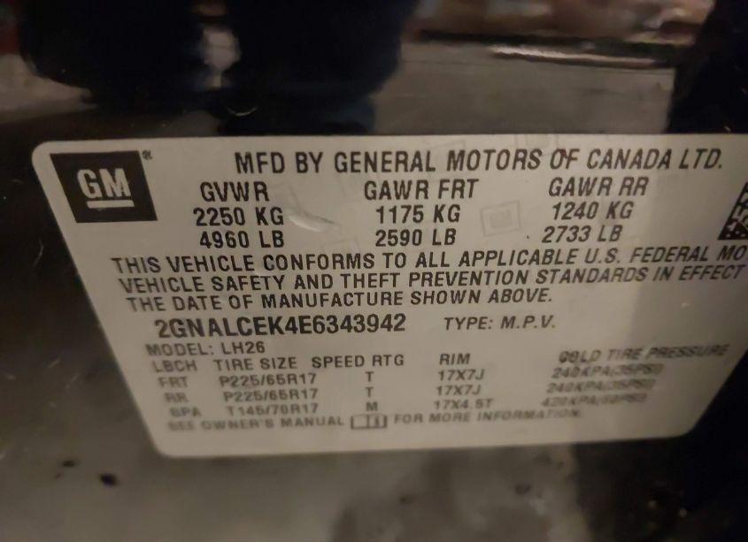 Photo 9 of 2014 Chevrolet Equinox 2LT (VIN 2GNALCEK4E6343942)