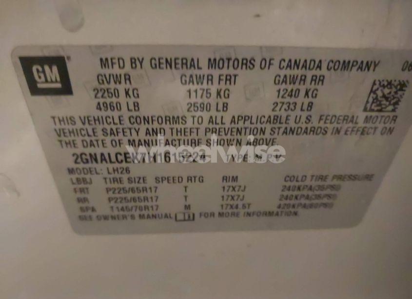 Photo 9 of 2017 Chevrolet Equinox LT (VIN 2GNALCEK7H1615224)