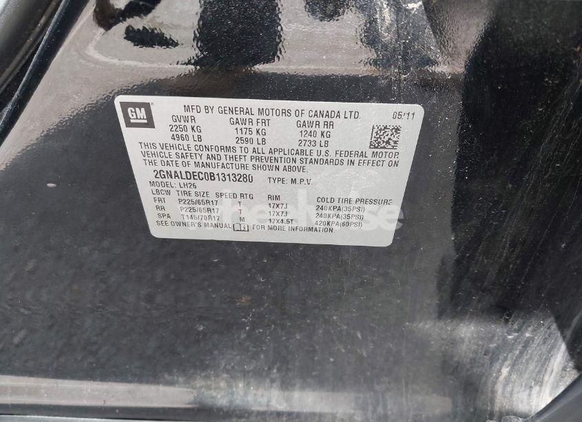 Photo 9 of 2011 Chevrolet Equinox 1LT (VIN 2GNALDEC0B1313280)