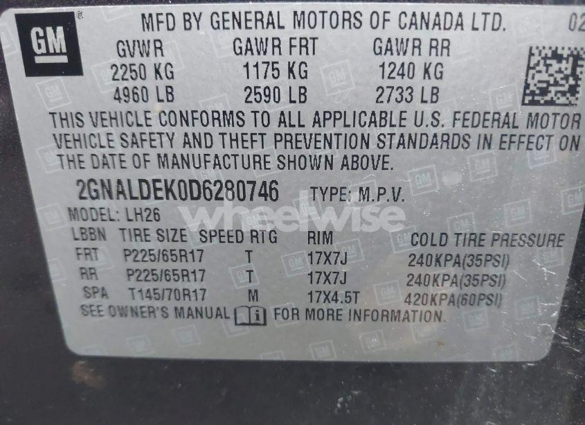 Photo 9 of 2013 Chevrolet Equinox 1LT (VIN 2GNALDEK0D6280746)