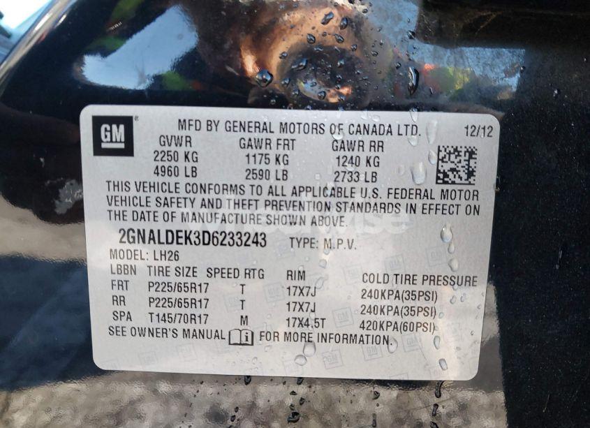 Photo 9 of 2013 Chevrolet Equinox 1LT (VIN 2GNALDEK3D6233243)