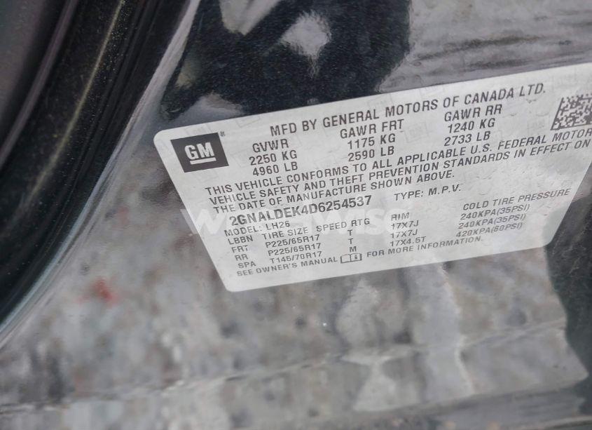 Photo 9 of 2013 Chevrolet Equinox 1LT (VIN 2GNALDEK4D6254537)