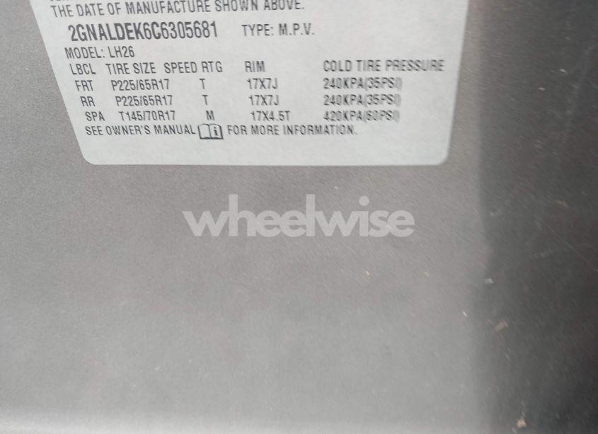 Photo 9 of 2012 Chevrolet Equinox 1LT (VIN 2GNALDEK6C6305681)