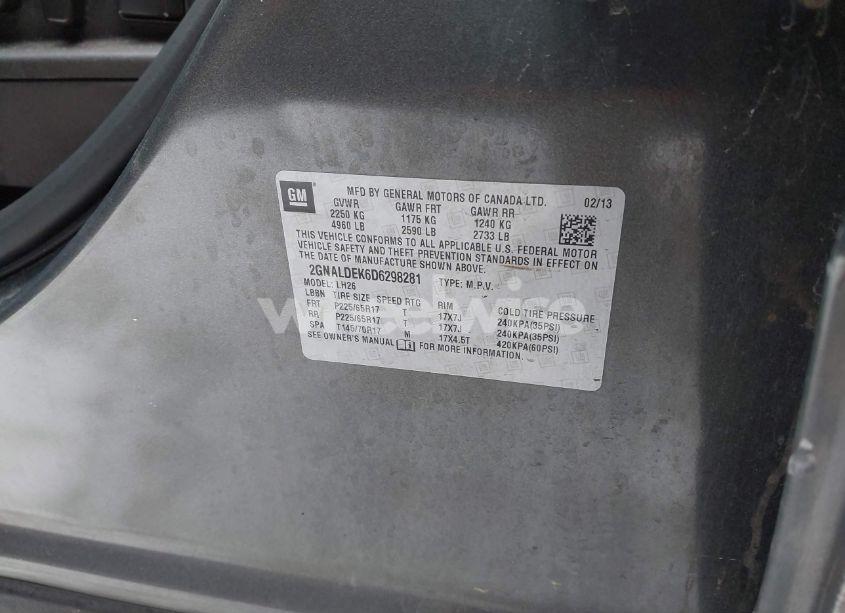 Photo 9 of 2013 Chevrolet Equinox 1LT (VIN 2GNALDEK6D6298281)