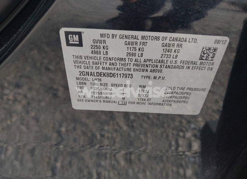 Photo 9 of 2013 Chevrolet Equinox 1LT (VIN 2GNALDEK8D6117973)