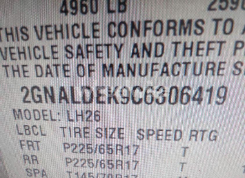 Photo 9 of 2012 Chevrolet Equinox 1LT (VIN 2GNALDEK9C6306419)