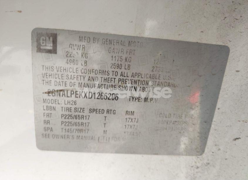 Photo 9 of 2013 Chevrolet Equinox 2LT (VIN 2GNALPEKXD1266206)