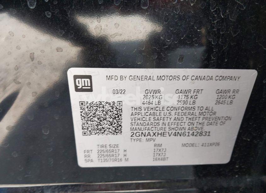 Photo 9 of 2022 Chevrolet Equinox FWD LS (VIN 2GNAXHEV4N6142831)