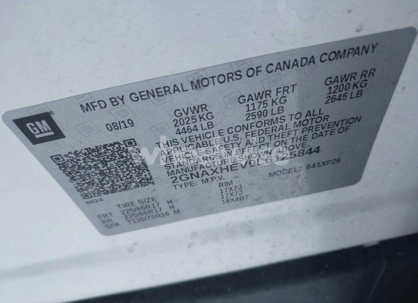 Photo 9 of 2020 Chevrolet Equinox FWD LS (VIN 2GNAXHEV9L6125844)