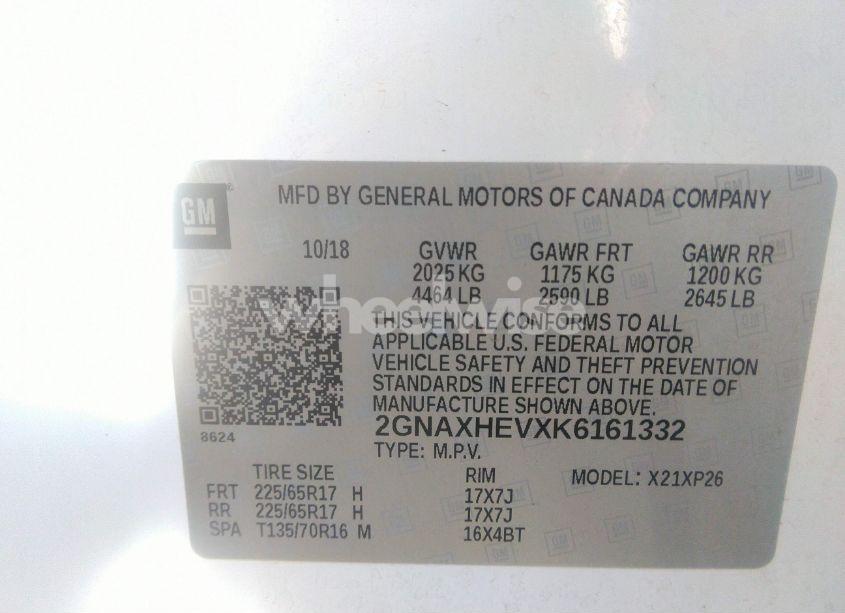 Photo 9 of 2019 Chevrolet Equinox LS (VIN 2GNAXHEVXK6161332)