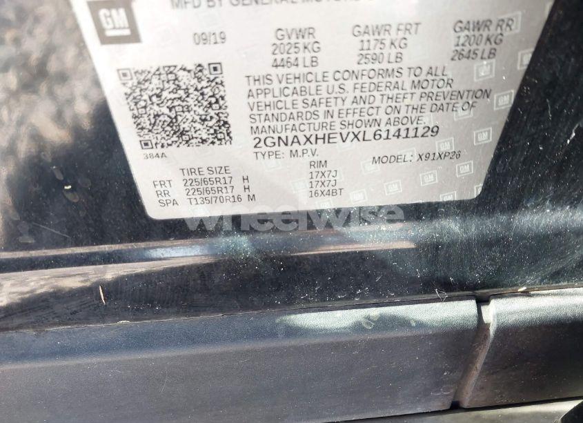 Photo 9 of 2020 Chevrolet Equinox FWD LS (VIN 2GNAXHEVXL6141129)