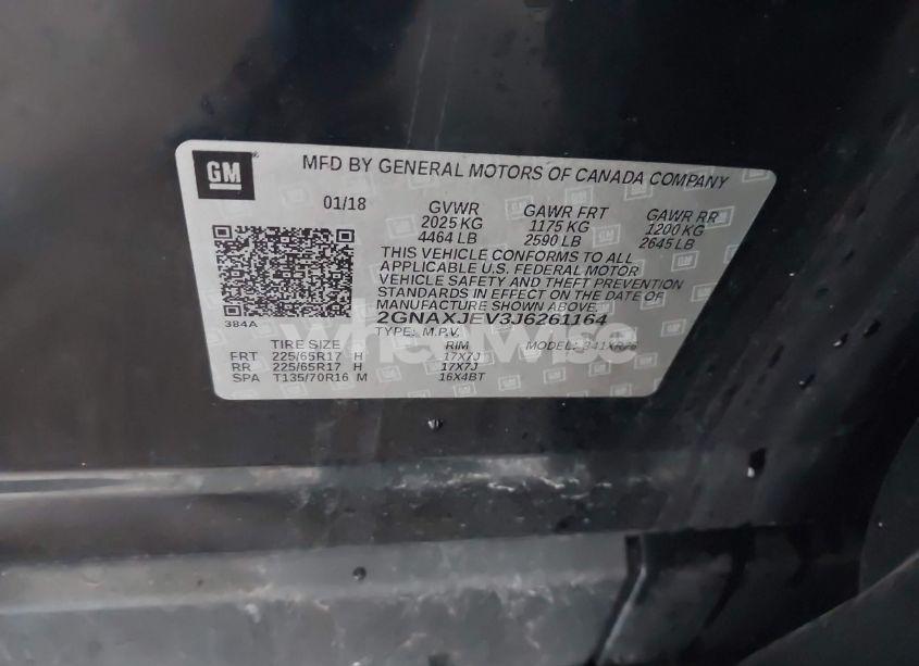 Photo 9 of 2018 Chevrolet Equinox LT (VIN 2GNAXJEV3J6261164)