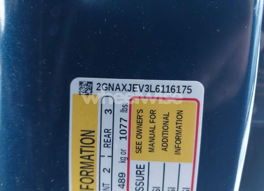 Photo 9 of 2020 Chevrolet Equinox FWD 2FL (VIN 2GNAXJEV3L6116175)