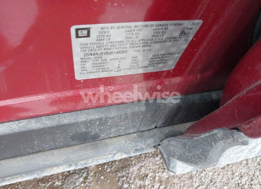 Photo 9 of 2018 Chevrolet Equinox LT (VIN 2GNAXJEV5J6146064)