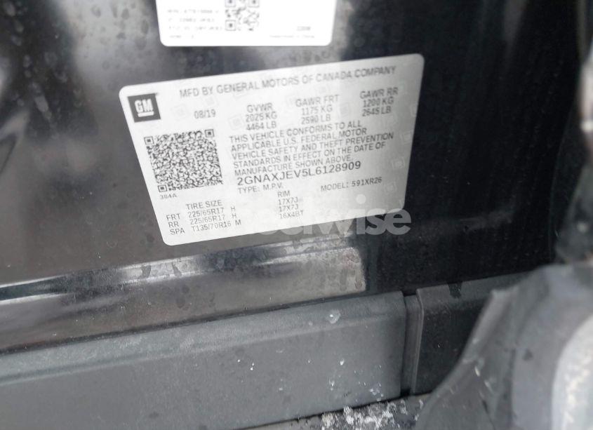 Photo 9 of 2020 Chevrolet Equinox FWD 2FL (VIN 2GNAXJEV5L6128909)