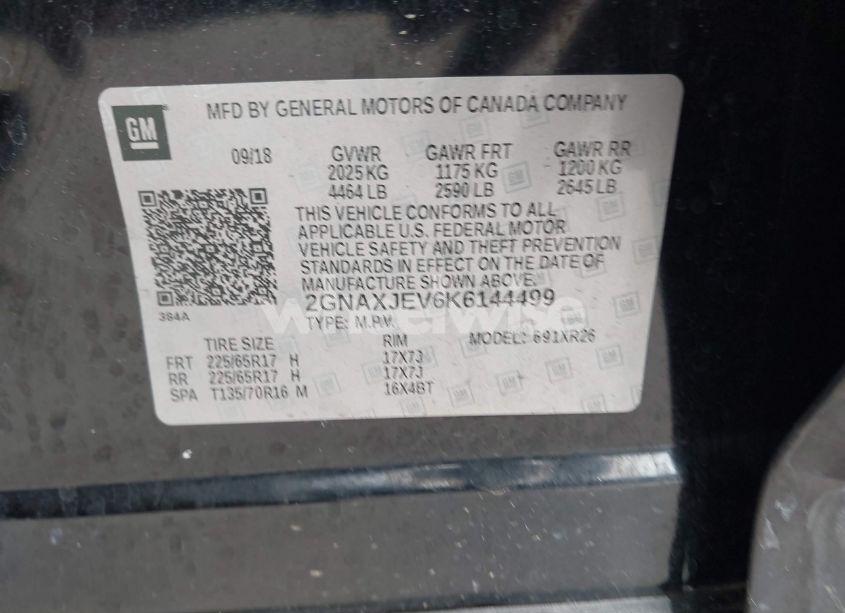 Photo 9 of 2019 Chevrolet Equinox LT (VIN 2GNAXJEV6K6144499)